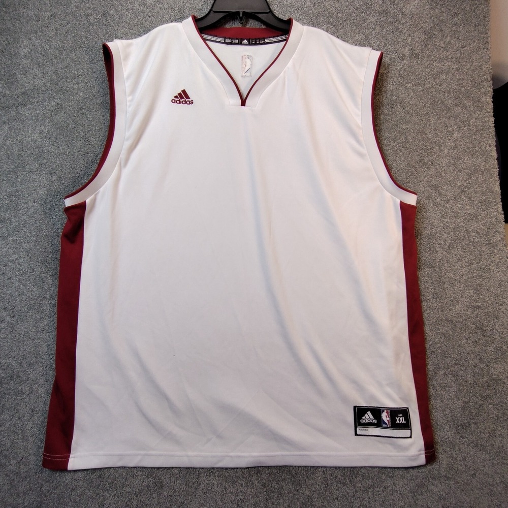 Adidas NBA Basketball Jersey XXL White Swingman Length Blank Mens Apparel